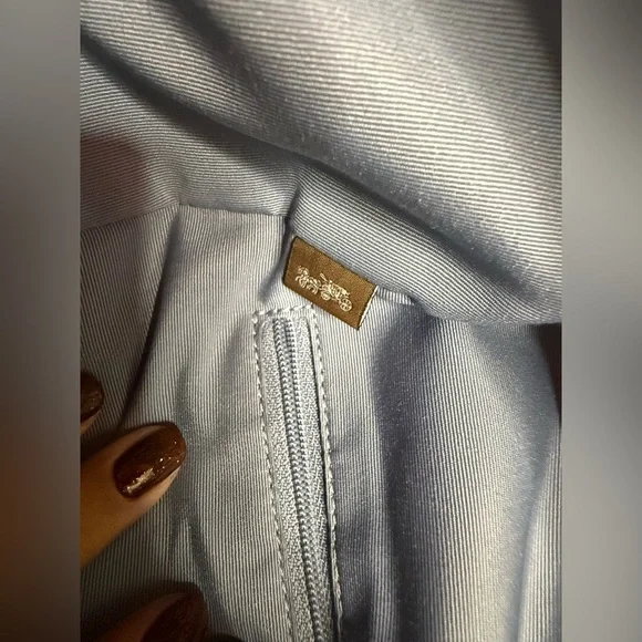 Coach Blue Leather Backpack - Picture 10 of 10